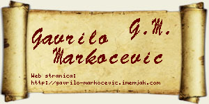 Gavrilo Markočević vizit kartica